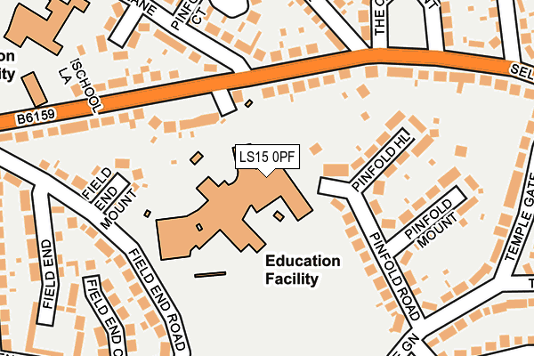 LS15 0PF map - OS OpenMap – Local (Ordnance Survey) LS15 0PF map - OS OpenMap – Local (Ordnance Survey)