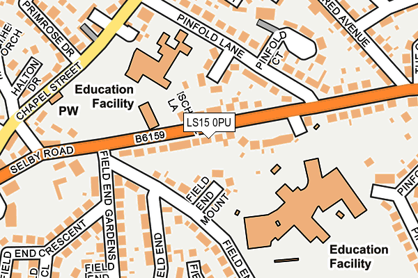 LS15 0PU map - OS OpenMap – Local (Ordnance Survey) LS15 0PU map - OS OpenMap – Local (Ordnance Survey)