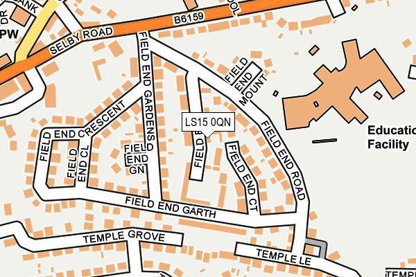 LS15 0QN map - OS OpenMap – Local (Ordnance Survey) LS15 0QN map - OS OpenMap – Local (Ordnance Survey)