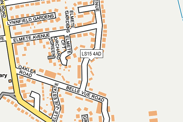 LS15 4AD map - OS OpenMap – Local (Ordnance Survey) LS15 4AD map - OS OpenMap – Local (Ordnance Survey)