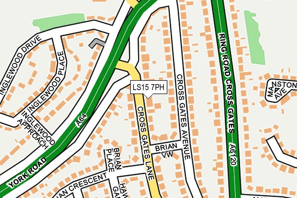 LS15 7PH map - OS OpenMap – Local (Ordnance Survey) LS15 7PH map - OS OpenMap – Local (Ordnance Survey)