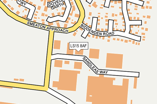 LS15 8AF map - OS OpenMap – Local (Ordnance Survey) LS15 8AF map - OS OpenMap – Local (Ordnance Survey)