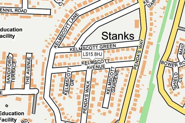 LS15 8HJ map - OS OpenMap – Local (Ordnance Survey) LS15 8HJ map - OS OpenMap – Local (Ordnance Survey)