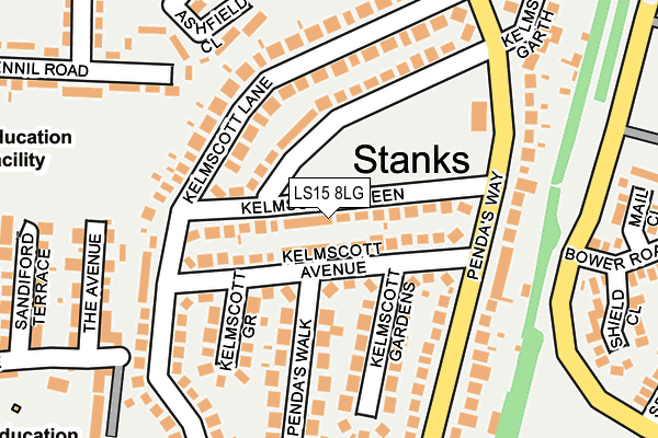 LS15 8LG map - OS OpenMap – Local (Ordnance Survey) LS15 8LG map - OS OpenMap – Local (Ordnance Survey)