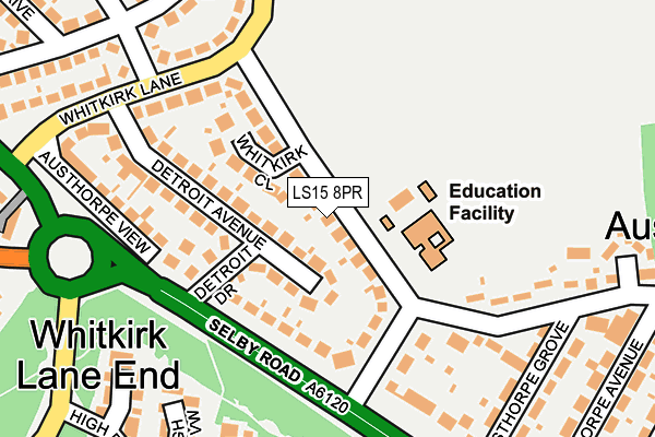 LS15 8PR map - OS OpenMap – Local (Ordnance Survey) LS15 8PR map - OS OpenMap – Local (Ordnance Survey)