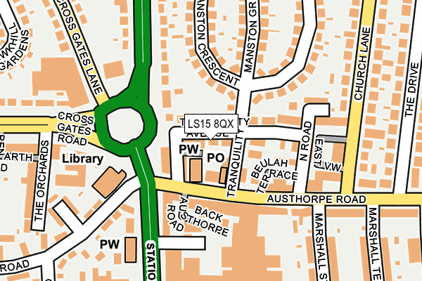 LS15 8QX map - OS OpenMap – Local (Ordnance Survey) LS15 8QX map - OS OpenMap – Local (Ordnance Survey)