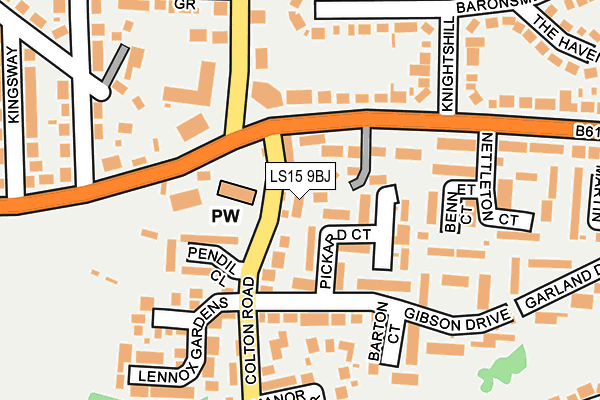 LS15 9BJ map - OS OpenMap – Local (Ordnance Survey) LS15 9BJ map - OS OpenMap – Local (Ordnance Survey)