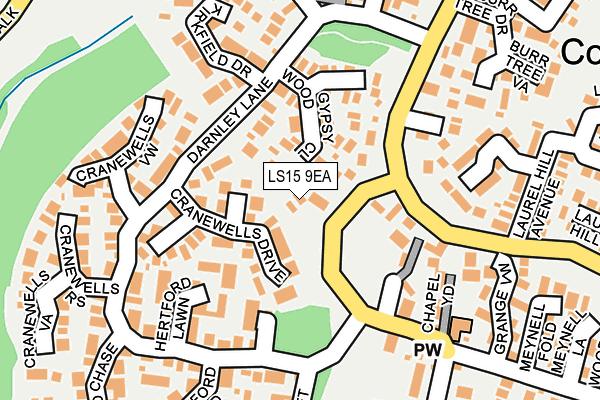 LS15 9EA map - OS OpenMap – Local (Ordnance Survey) LS15 9EA map - OS OpenMap – Local (Ordnance Survey)