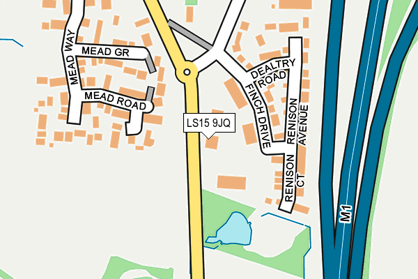 LS15 9JQ map - OS OpenMap – Local (Ordnance Survey) LS15 9JQ map - OS OpenMap – Local (Ordnance Survey)