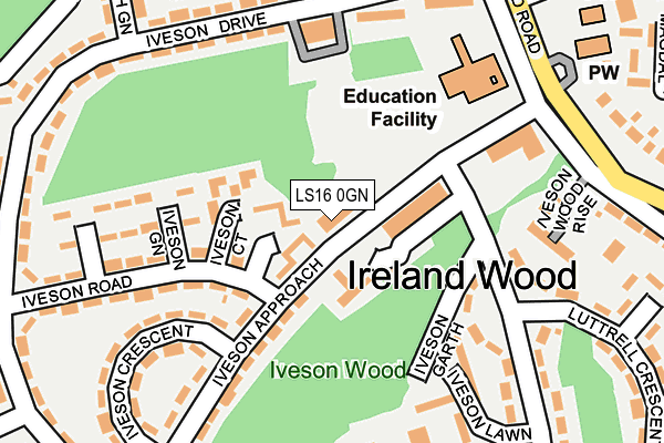 LS16 0GN map - OS OpenMap – Local (Ordnance Survey) LS16 0GN map - OS OpenMap – Local (Ordnance Survey)