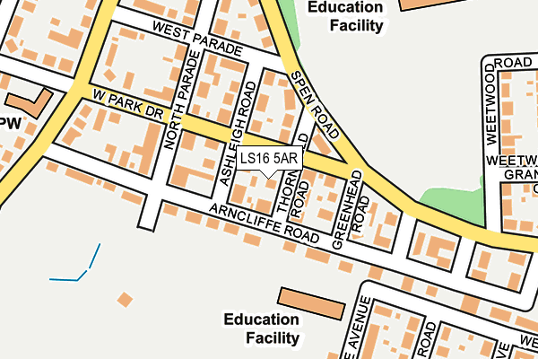 LS16 5AR map - OS OpenMap – Local (Ordnance Survey) LS16 5AR map - OS OpenMap – Local (Ordnance Survey)