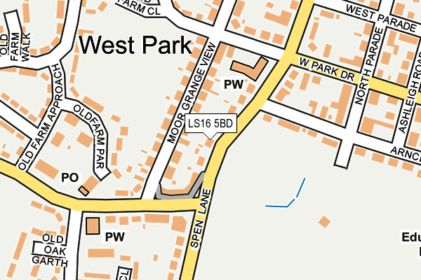 LS16 5BD map - OS OpenMap – Local (Ordnance Survey) LS16 5BD map - OS OpenMap – Local (Ordnance Survey)