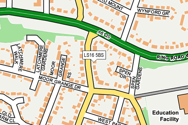 LS16 5BS map - OS OpenMap – Local (Ordnance Survey)