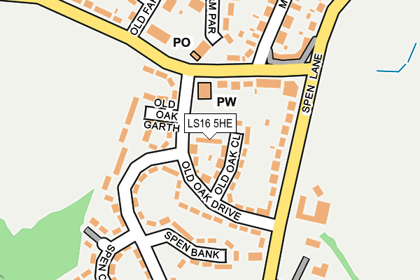 LS16 5HE map - OS OpenMap – Local (Ordnance Survey) LS16 5HE map - OS OpenMap – Local (Ordnance Survey)