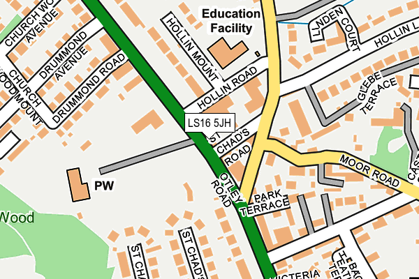 LS16 5JH map - OS OpenMap – Local (Ordnance Survey) LS16 5JH map - OS OpenMap – Local (Ordnance Survey)