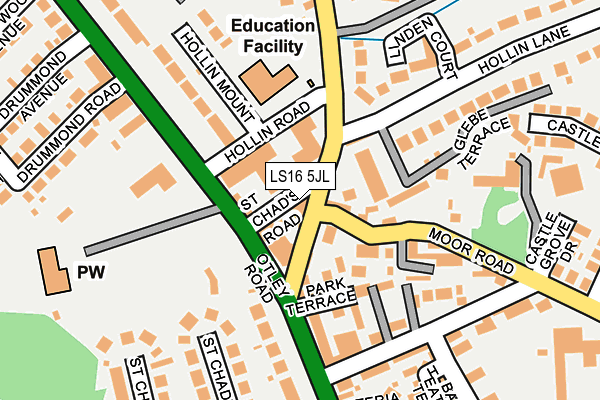 LS16 5JL map - OS OpenMap – Local (Ordnance Survey) LS16 5JL map - OS OpenMap – Local (Ordnance Survey)