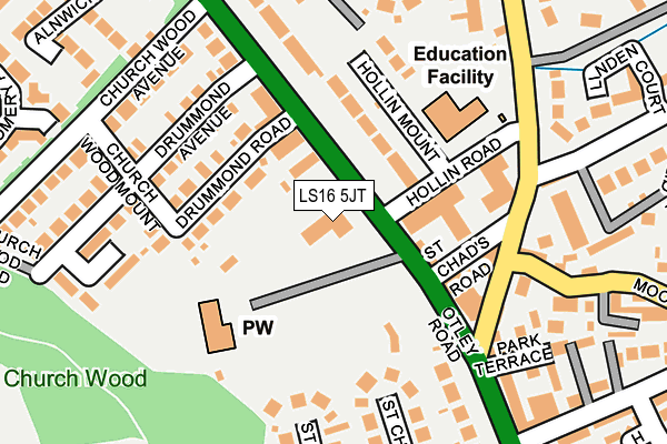 LS16 5JT map - OS OpenMap – Local (Ordnance Survey) LS16 5JT map - OS OpenMap – Local (Ordnance Survey)