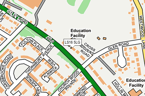 LS16 5LG map - OS OpenMap – Local (Ordnance Survey) LS16 5LG map - OS OpenMap – Local (Ordnance Survey)