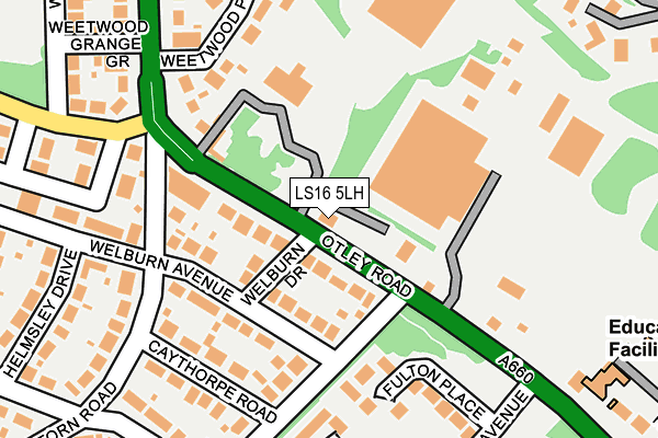 LS16 5LH map - OS OpenMap – Local (Ordnance Survey) LS16 5LH map - OS OpenMap – Local (Ordnance Survey)