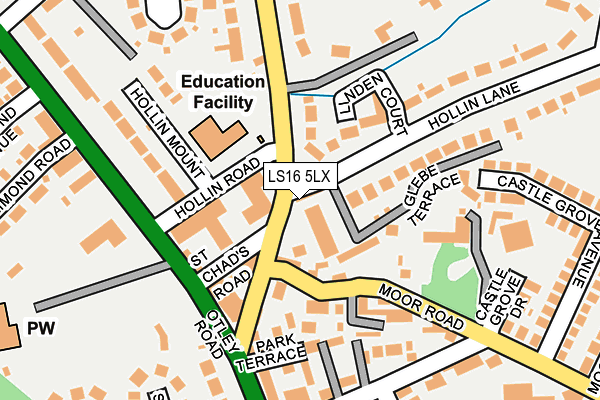 LS16 5LX map - OS OpenMap – Local (Ordnance Survey) LS16 5LX map - OS OpenMap – Local (Ordnance Survey)