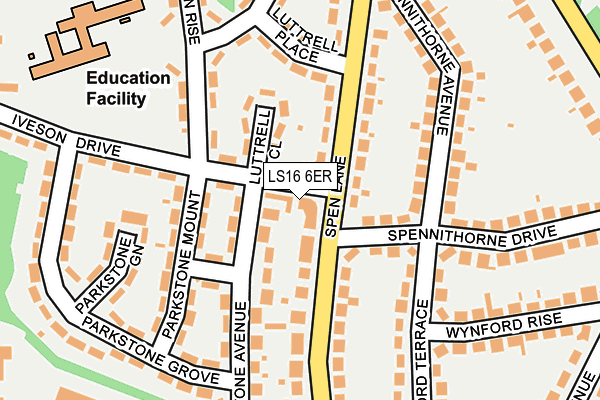 LS16 6ER map - OS OpenMap – Local (Ordnance Survey) LS16 6ER map - OS OpenMap – Local (Ordnance Survey)