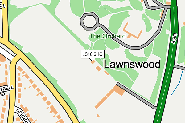 LS16 6HQ map - OS OpenMap – Local (Ordnance Survey)