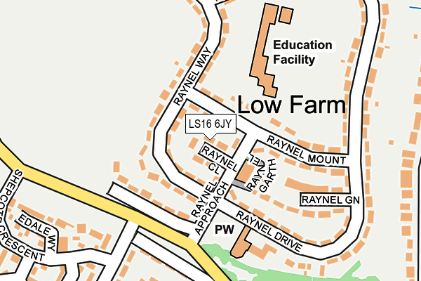 LS16 6JY map - OS OpenMap – Local (Ordnance Survey) LS16 6JY map - OS OpenMap – Local (Ordnance Survey)