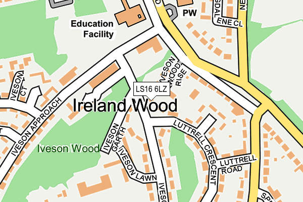 LS16 6LZ map - OS OpenMap – Local (Ordnance Survey) LS16 6LZ map - OS OpenMap – Local (Ordnance Survey)