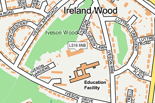 LS16 6NB map - OS OpenMap – Local (Ordnance Survey) LS16 6NB map - OS OpenMap – Local (Ordnance Survey)