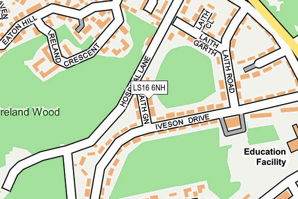 LS16 6NH map - OS OpenMap – Local (Ordnance Survey) LS16 6NH map - OS OpenMap – Local (Ordnance Survey)