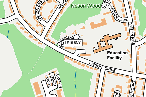 LS16 6NY map - OS OpenMap – Local (Ordnance Survey) LS16 6NY map - OS OpenMap – Local (Ordnance Survey)