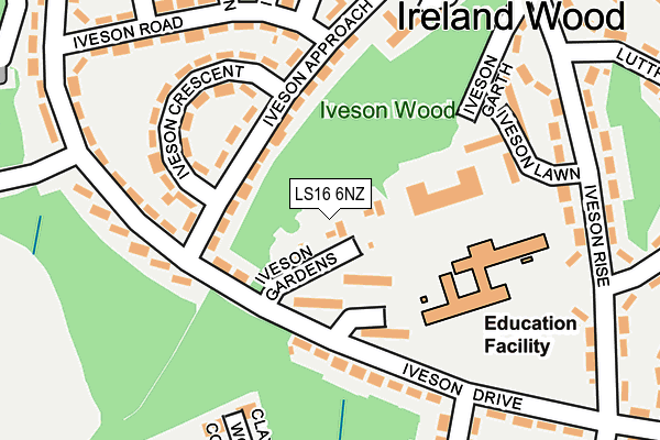 LS16 6NZ map - OS OpenMap – Local (Ordnance Survey) LS16 6NZ map - OS OpenMap – Local (Ordnance Survey)