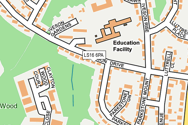 LS16 6PA map - OS OpenMap – Local (Ordnance Survey) LS16 6PA map - OS OpenMap – Local (Ordnance Survey)