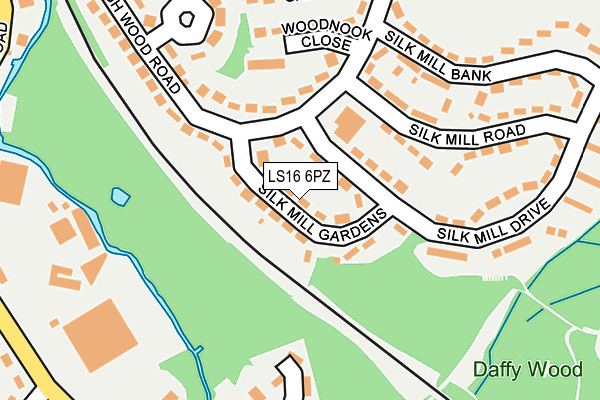 LS16 6PZ map - OS OpenMap – Local (Ordnance Survey)