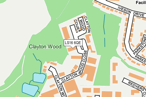 LS16 6QE map - OS OpenMap – Local (Ordnance Survey) LS16 6QE map - OS OpenMap – Local (Ordnance Survey)