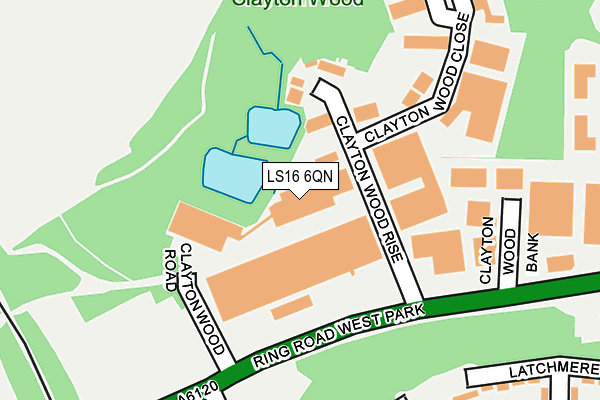 LS16 6QN map - OS OpenMap – Local (Ordnance Survey) LS16 6QN map - OS OpenMap – Local (Ordnance Survey)