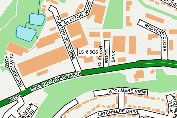 LS16 6QS map - OS OpenMap – Local (Ordnance Survey) LS16 6QS map - OS OpenMap – Local (Ordnance Survey)
