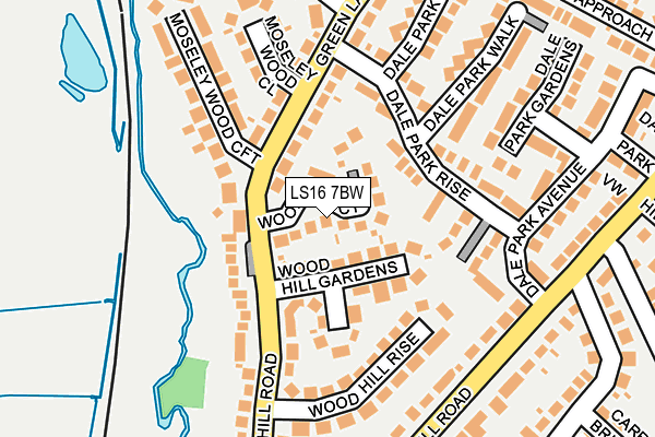 LS16 7BW map - OS OpenMap – Local (Ordnance Survey) LS16 7BW map - OS OpenMap – Local (Ordnance Survey)