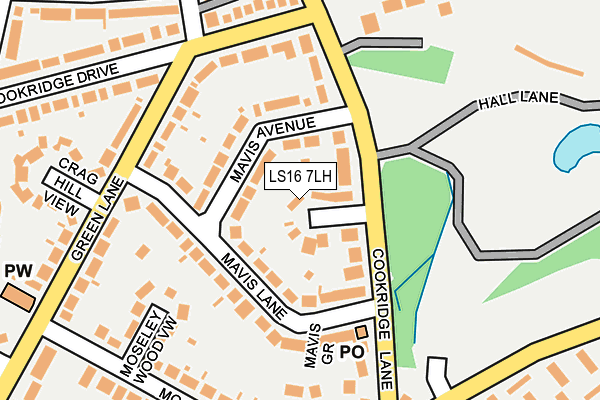LS16 7LH map - OS OpenMap – Local (Ordnance Survey) LS16 7LH map - OS OpenMap – Local (Ordnance Survey)