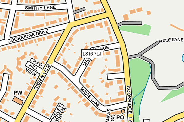 LS16 7LJ map - OS OpenMap – Local (Ordnance Survey) LS16 7LJ map - OS OpenMap – Local (Ordnance Survey)