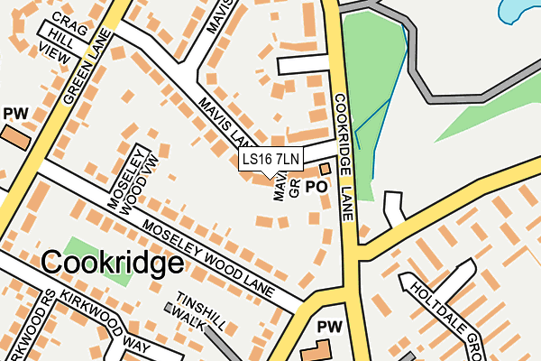 LS16 7LN map - OS OpenMap – Local (Ordnance Survey) LS16 7LN map - OS OpenMap – Local (Ordnance Survey)