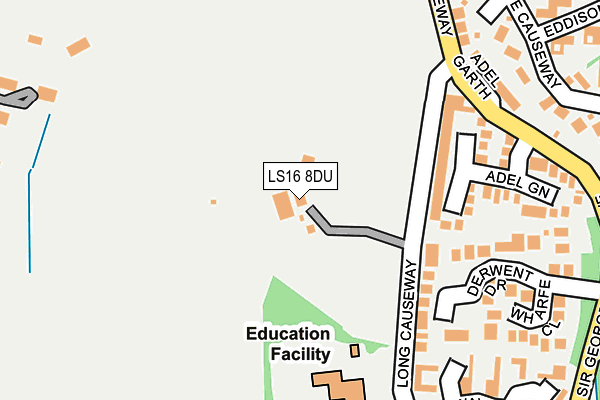 LS16 8DU map - OS OpenMap – Local (Ordnance Survey) LS16 8DU map - OS OpenMap – Local (Ordnance Survey)