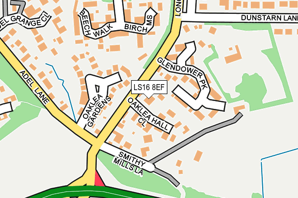 LS16 8EF map - OS OpenMap – Local (Ordnance Survey) LS16 8EF map - OS OpenMap – Local (Ordnance Survey)