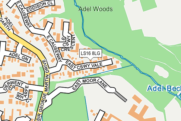 LS16 8LG map - OS OpenMap – Local (Ordnance Survey)
