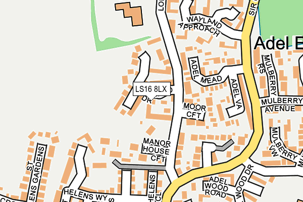 LS16 8LX map - OS OpenMap – Local (Ordnance Survey) LS16 8LX map - OS OpenMap – Local (Ordnance Survey)