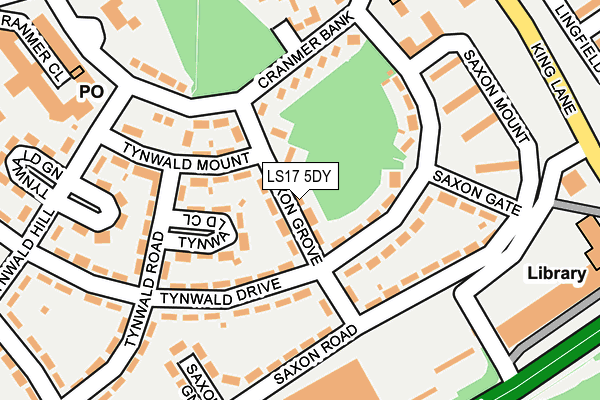 LS17 5DY map - OS OpenMap – Local (Ordnance Survey) LS17 5DY map - OS OpenMap – Local (Ordnance Survey)