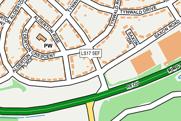 LS17 5EF map - OS OpenMap – Local (Ordnance Survey) LS17 5EF map - OS OpenMap – Local (Ordnance Survey)