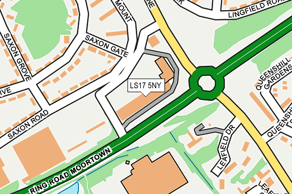 LS17 5NY map - OS OpenMap – Local (Ordnance Survey) LS17 5NY map - OS OpenMap – Local (Ordnance Survey)