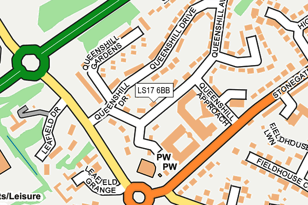 LS17 6BB map - OS OpenMap – Local (Ordnance Survey) LS17 6BB map - OS OpenMap – Local (Ordnance Survey)