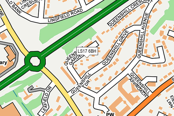 LS17 6BH map - OS OpenMap – Local (Ordnance Survey) LS17 6BH map - OS OpenMap – Local (Ordnance Survey)